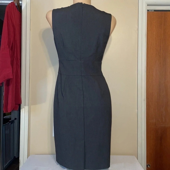 Calvin Klein women’s dress 6 small sequin snakeskin grey business sleeveless - Picture 3 of 7